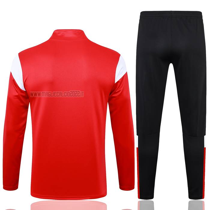 Tuta da Track de Felpa del Milan 2023-2024 Rosso y Blanco